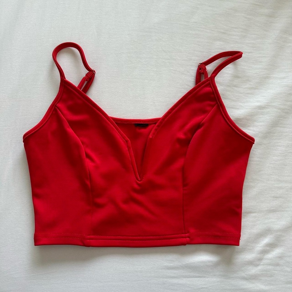 Forever 21 Bold Red Crop Top